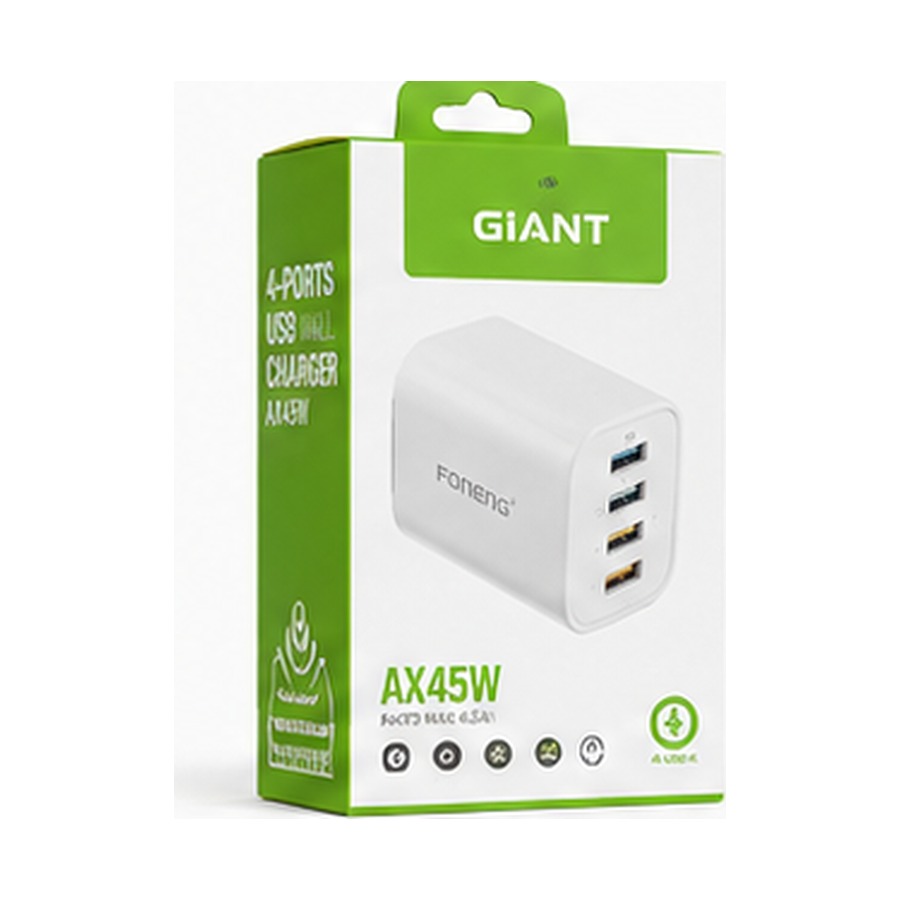 GIANT 4-Ports USB Wall Charger AX45W